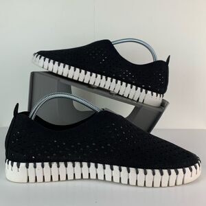 Ilse Jacobsen Black Loafers with White Soles